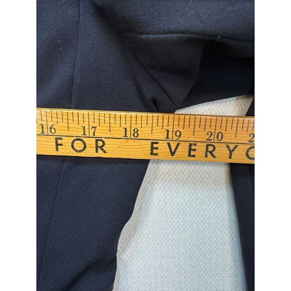 Calvin Klein Black Womens One Button Blazer Jacket Size 8 Black Zipper Pockets - Picture 8 of 12